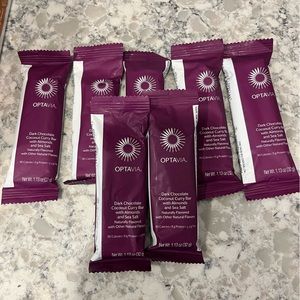 OPTAVIA DARK CHOCOLATE COCONUT CURRY BAR WITH ALMONDS & SEA SALT. 7 bars total.